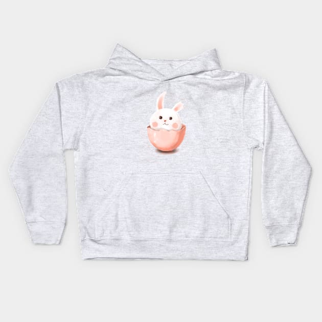 Bunny Cute Kids Hoodie by Abu Muorad